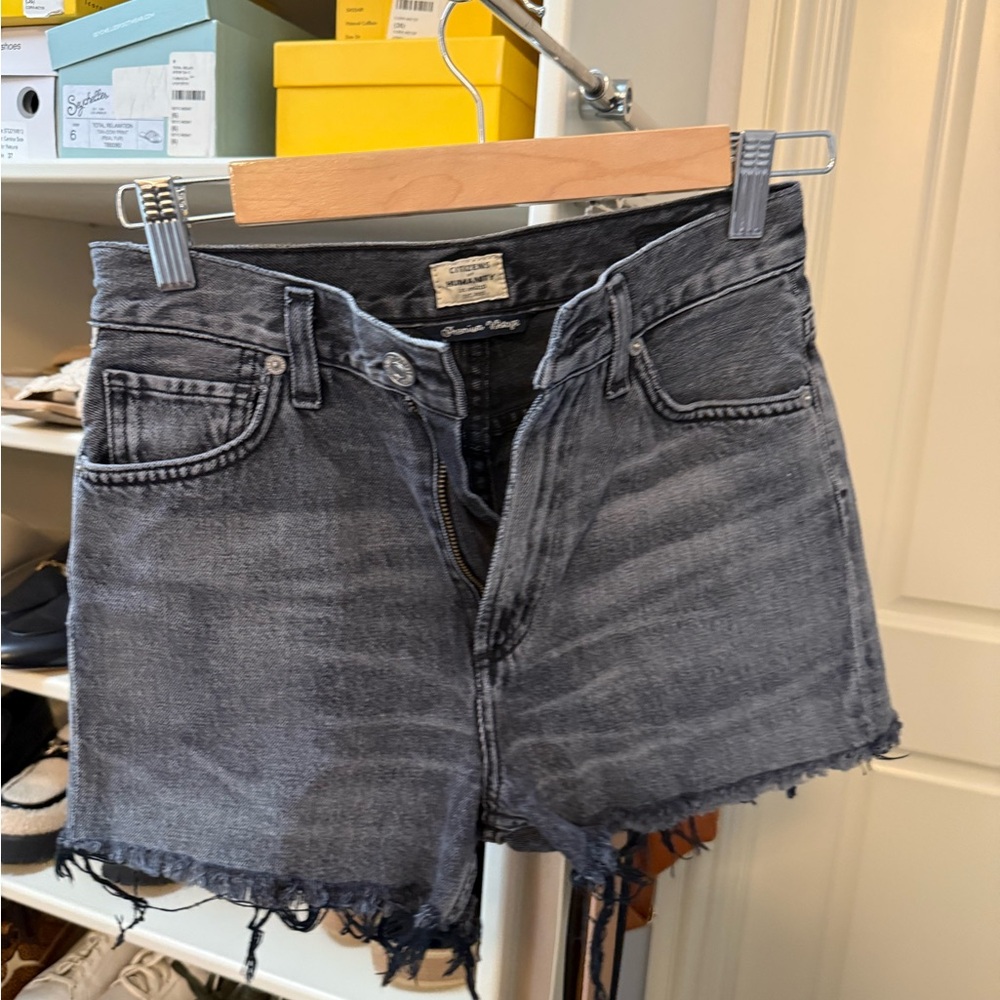 Women's Black Denim Shorts
